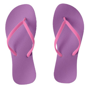 Modern Simply Solid purple gradient Wave pattern Flip Flops