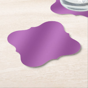 Modern Simply Solid purple gradient Wave pattern Paper Coaster