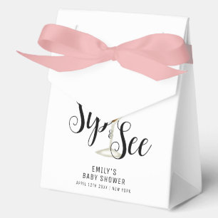 Modern Sip & See Martini Cocktail Baby Shower  Favor Box