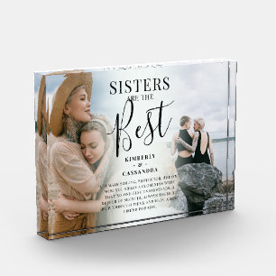 Modern 'SISTERS' are the Best Keepsake Photo Block