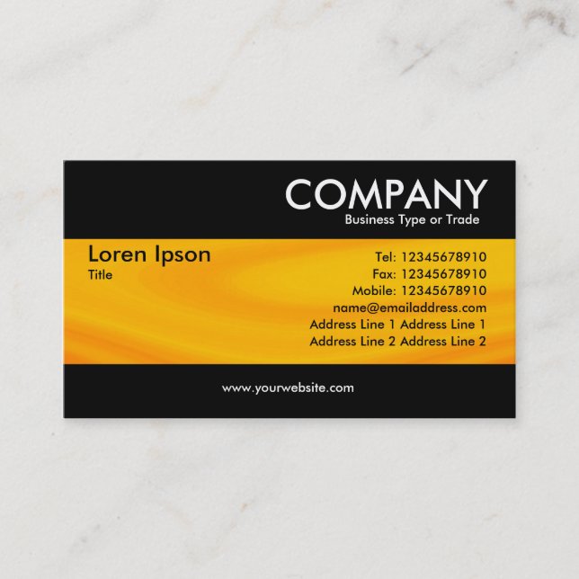 Modern - Situation Orange Business Card (Front)