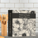 Modern Sketch Floral Black & Cream Family Recipe Binder<br><div class="desc">This simple yet elegant design adds style and grace to your kitchen, with its black sketch floral pattern on a vintage cream background. Gather your favourite family recipes and add your family memories to make this a cherished keepsake. Add a name to personalize it. Makes a great bridal shower, Christmas...</div>