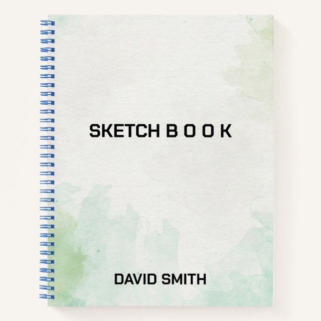 modern sketchbook with name notebook (Front)