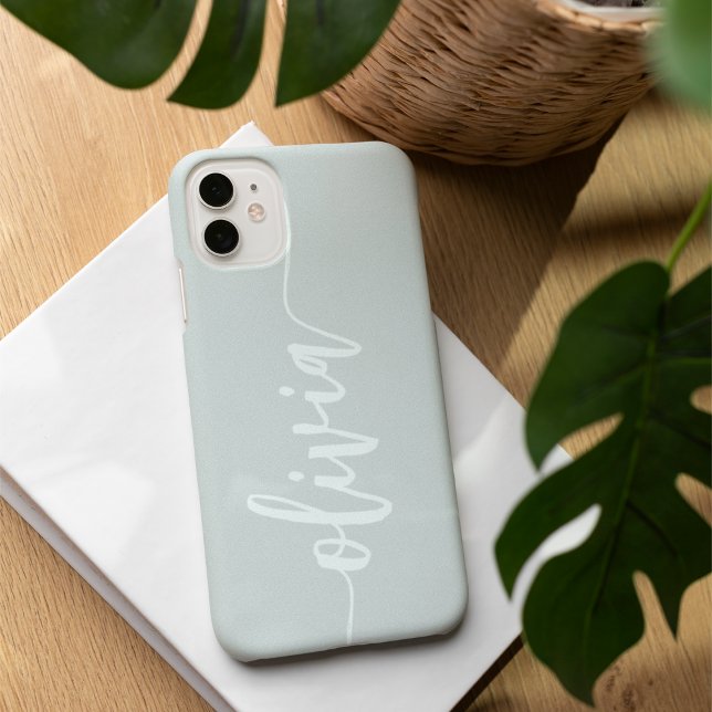 Modern Sketched Script Personalized Name iPhone 16 Case (Creator Uploaded)