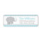 Modern Sky Blue and Grey Elephant Return Address