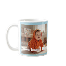 Modern Sky Blue Customizable Mug