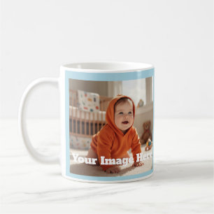 Modern Sky Blue Customizable Mug