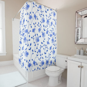 Modern Sky Blue  Daisy Floral 