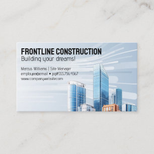 Modern Skyscraper Buildings   Downtown City Business Card