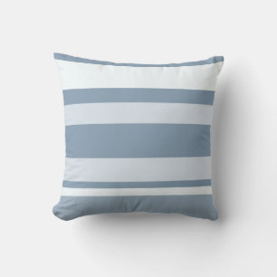 Modern Slate Blue & Steel Gray Vertical Stripes Throw Pillow