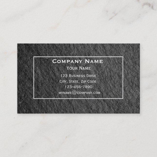 Modern Slate Business Card (Front)