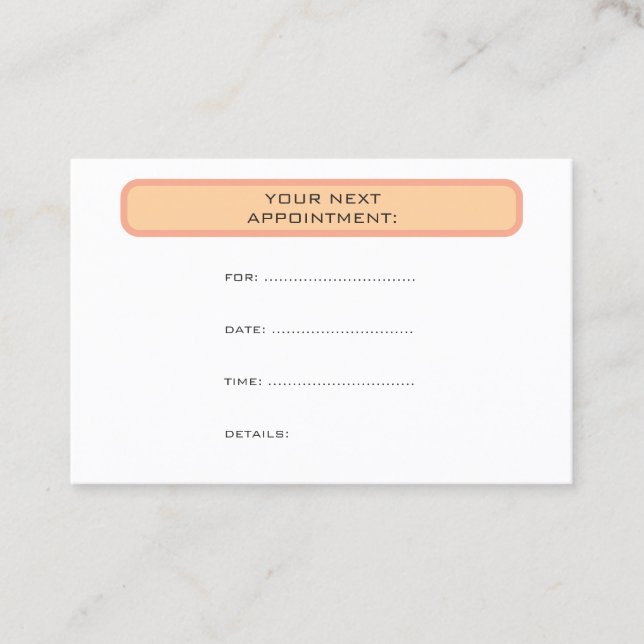 Modern Sleek Appointment Reminder Template (Front)