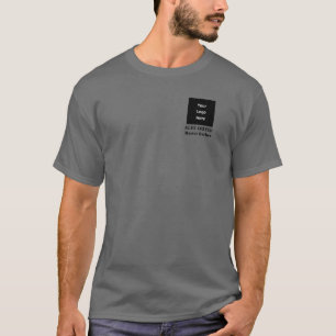 Modern Sleek Black and Grey Barbershop Staff T-Shirt