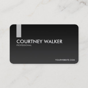 Modern, sleek black and silver business cards