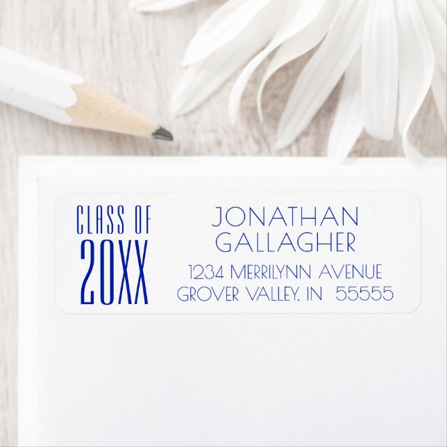 Modern Sleek CLASS OF 20XX Royal Blue Graduation (Insitu)