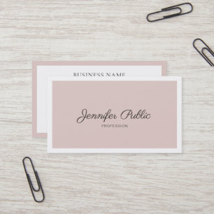 Modern Sleek Design Elegant Colours Plain Trendy Business Card
