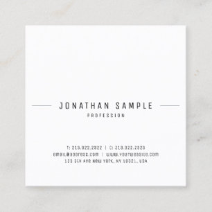 Modern Sleek Design Elegant Template Cool Top Square Business Card