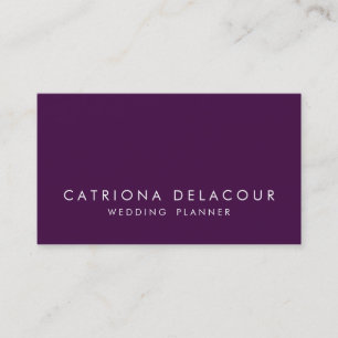 Modern Sleek Elegant Dark Purple Business Card