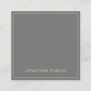 Modern Sleek Professional Template Luxury Trendy Square Business Card