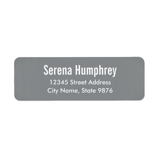 Modern -Sleek Silver- Return Address Label (Front)