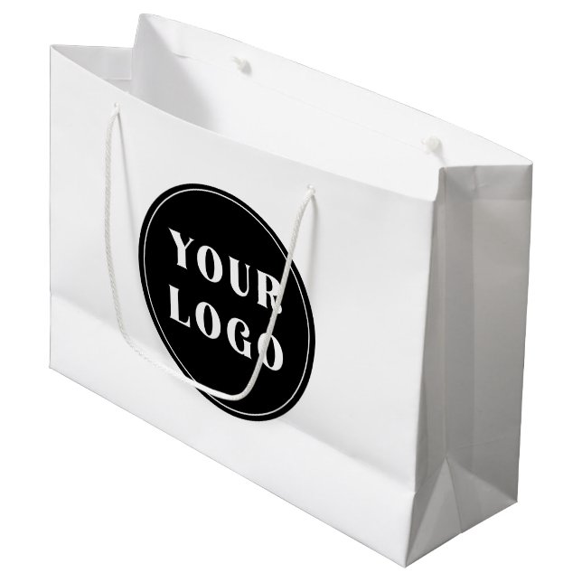 Modern, Sleek, stylish, & Customizable Large Gift Bag (Front Angled)