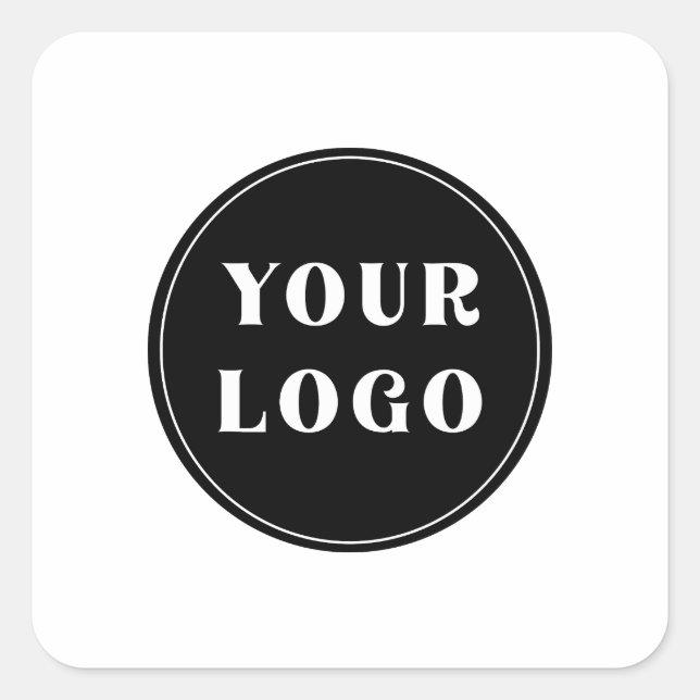 Modern, Sleek, stylish, & Customizable Square Sticker (Front)