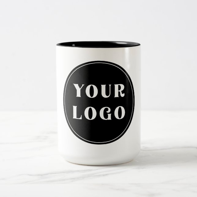 Modern, Sleek, stylish, & Customizable Two-Tone Coffee Mug (Center)