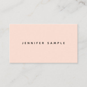 Modern Sleek Template Elegant Pink Cream Color Business Card