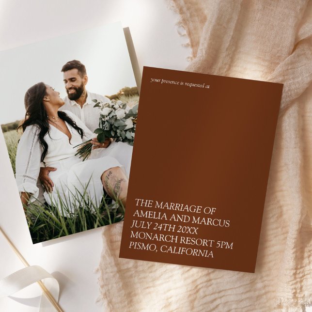 Modern & Sleek Typography Wedding Invitation (Creator Uploaded)