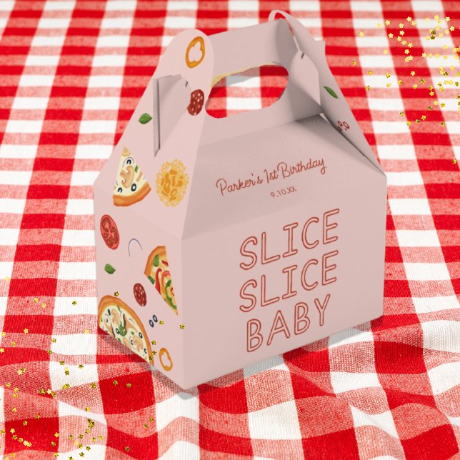 Modern Slice Slice Baby 1st Birthday  Favor Box (Creator Uploaded)