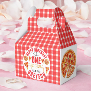 Modern Slice Slice Baby Pizza 1st Birthday Favor Box