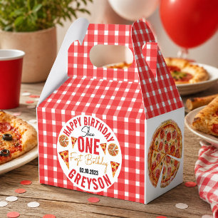 Modern Slice Slice Baby Pizza 1st Birthday Favor Box