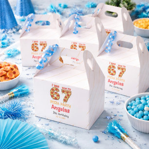 Modern Slice Slice Boy Six Seven Birthday Party Favor Box
