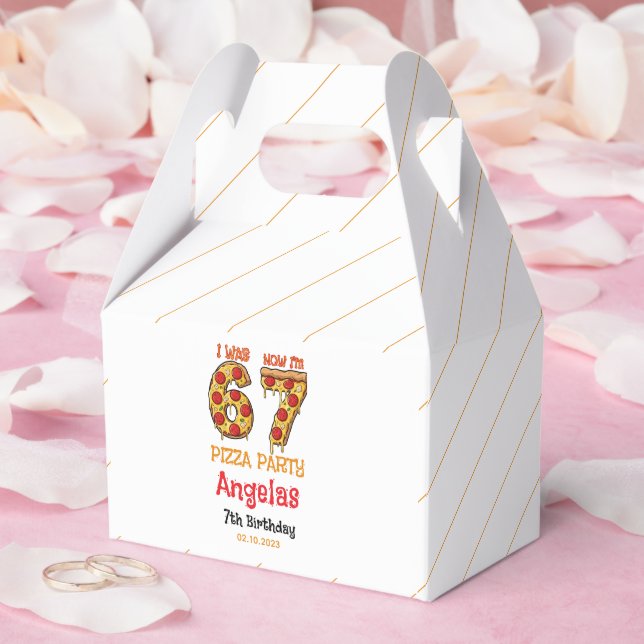 Modern Slice Slice Boy Six Seven Birthday Party Favor Box (Wedding)