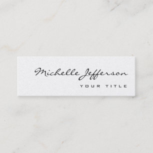 Modern Slim Trendy Chic Minimalist Business Card