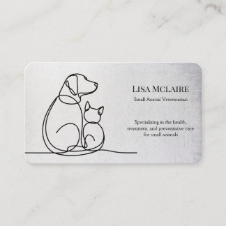 Modern Small Animal Veterinarian Business Card