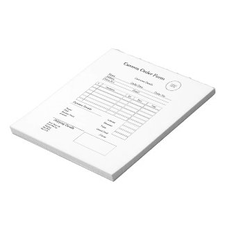 Modern Small Business custom order Sales Receipt Notepad