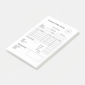 Modern Small Business custom order Sales Receipt Post-it Notes