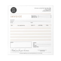Modern Small Business Invoice Sales Receipt Beige