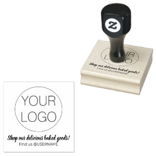 Modern small business promotional marketing rubber stamp