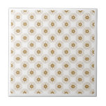 Modern Small Gold Star Medallion Pattern Tile<br><div class="desc">Modern design featuring small gold starburst medallions on a white background. Simple, clean modern seamless design. Create your own custom pattern by uploading a new image, or use the "message" button to contact the designer for help. To create your own patterned design: 1. Select personalize this template. 2. Replace image...</div>