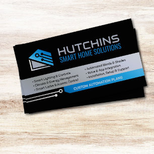 Modern Smart Home Automation Specialist Business Card