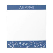 Modern Snaffle Bit Horse Notepad - Navy