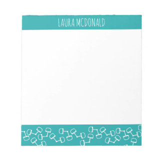 Modern Snaffle Bit Horse Notepad - Teal