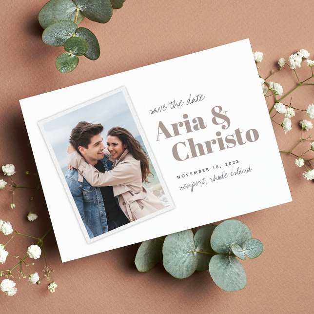 Modern Snapshot | Vertical Photo Save The Date (Creator Uploaded)