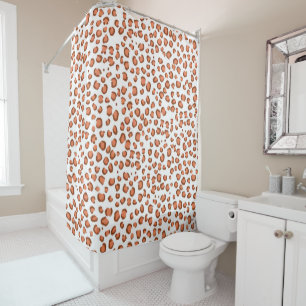 Modern Snow Leopard Animal Print Pattern Red