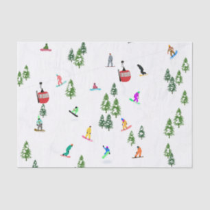 Modern Snowboarder Snowboarding Tissue Paper