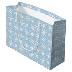 Modern Snowflake All-over Pattern Gift Bag