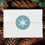 Modern Snowflake Blue Frost Return Address Label<br><div class="desc">Add a personalized touch to your holiday envelopes with our cute snowflake holiday return address labels. The elegant return address labels feature a white hand-drawn snowflake encircled by your name and address in white lettering on a light blue frost background. The design coordinates with our Modern Merry Christmas holiday collection....</div>