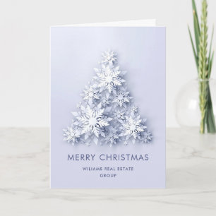 Modern Snowflake Christmas Corporate Greeting Holiday Card